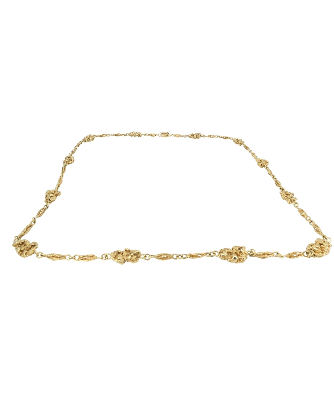 Vintage Van Cleef & Arpels 18k Gold Nuggets Chain Necklace