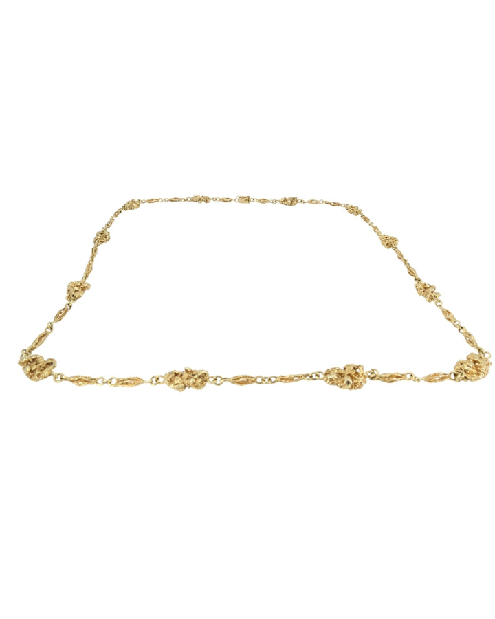 Vintage Van Cleef & Arpels 18k Gold Nuggets Chain Necklace