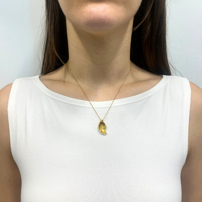Elsa Peretti Tiffany & Co. 18k Gold Calla Lily Pendant Necklace