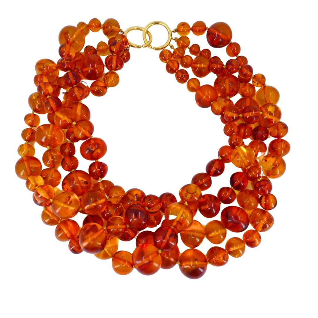 Paloma Picasso for Tiffany & Co. Amber Bead Gold Necklace