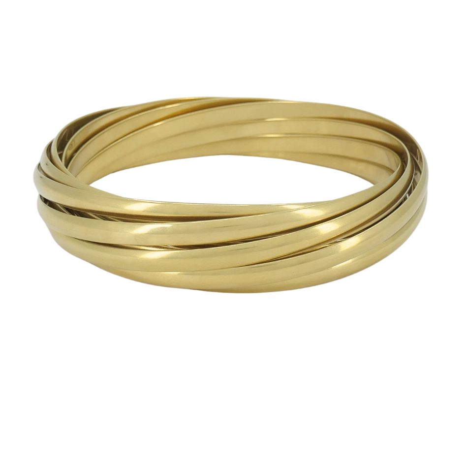 Vintage Paloma Picasso Tiffany & Co. 18k Gold Melody 9 Bangle Bracelet