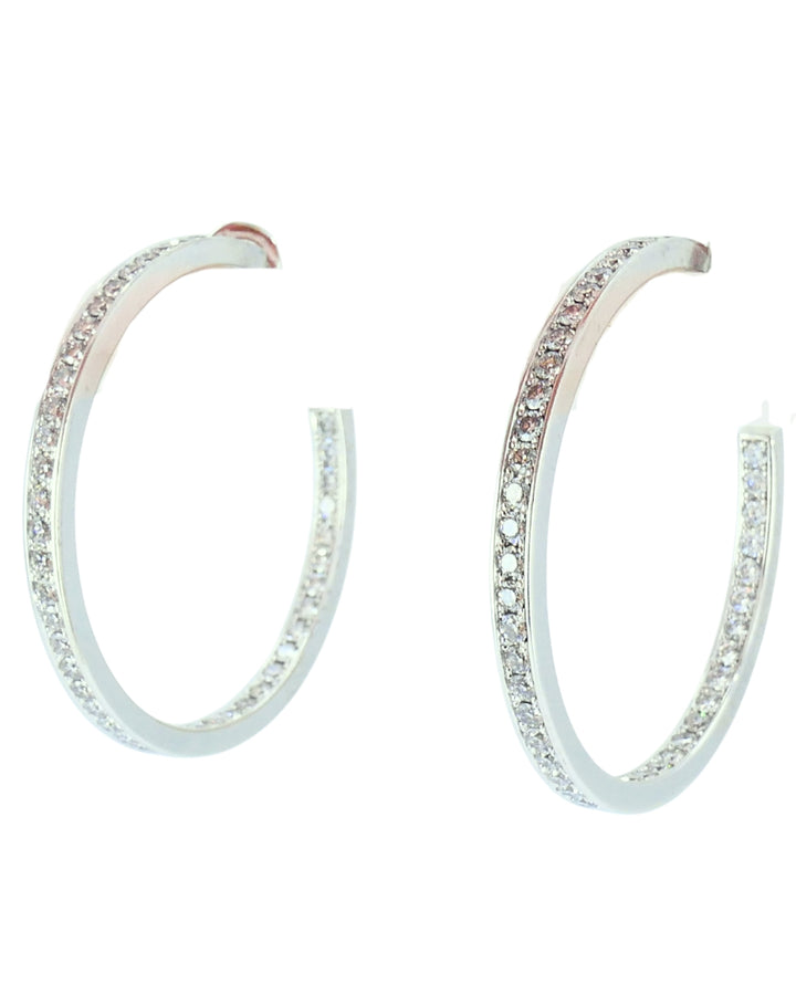 Vintage Cartier Hoop Earrings 18k Gold Diamond Earrings