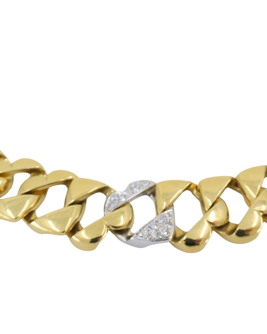 Tiffany & Co. Heart Link Diamond Necklace Yellow and White Gold