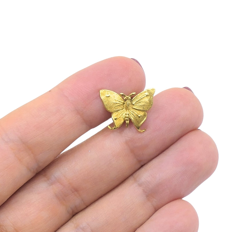 Mario Buccellati 18k Gold Butterfly Lapel  Pin, Mid‑Century