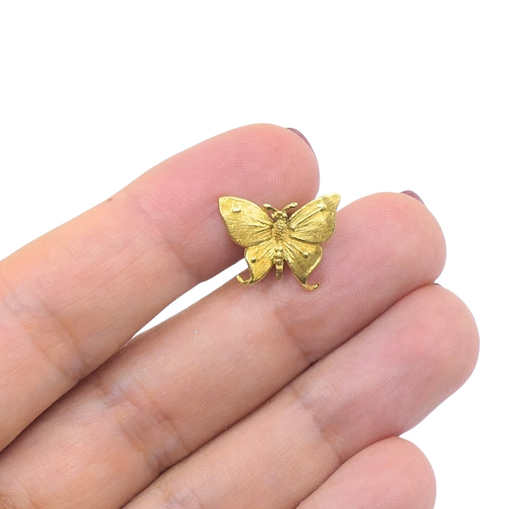 Mario Buccellati 18k Gold Butterfly Lapel  Pin, Mid‑Century