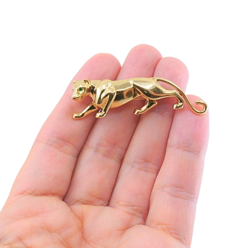 Cartier Panthere Brooch Emerald 18k Gold