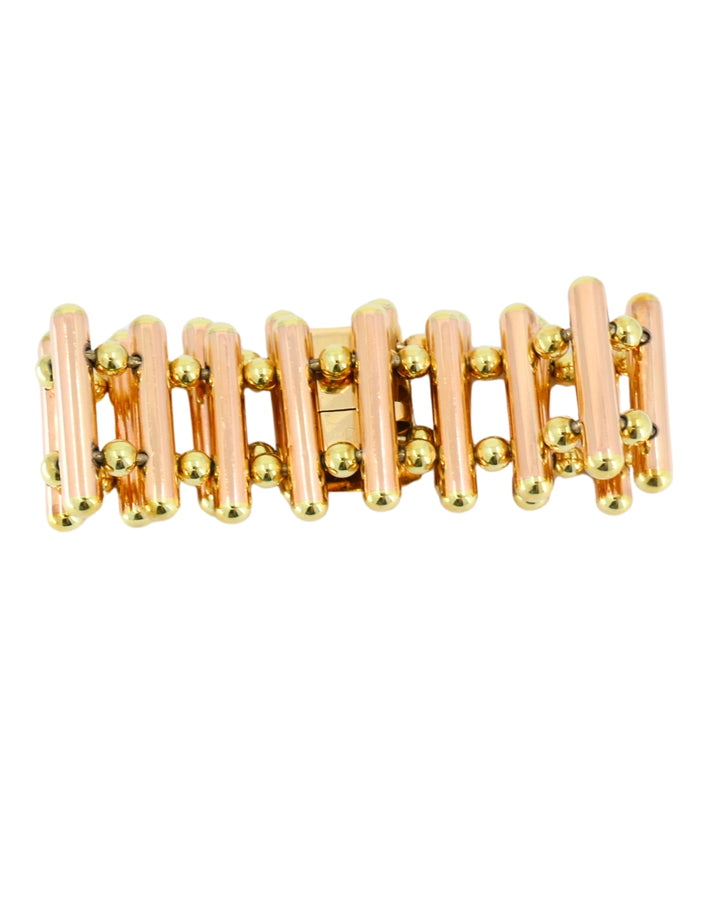 Cartier Retro 14k Gold Bracelet Yellow and Rose Gold