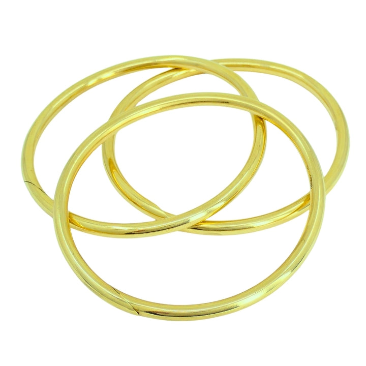 Vintage Cartier Set of Three Bangle Bracelets 14k Gold Estate Jewelry