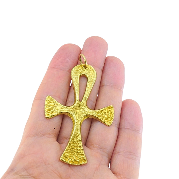 Pomellato 18k Yellow Gold Ankh Cross Pendant