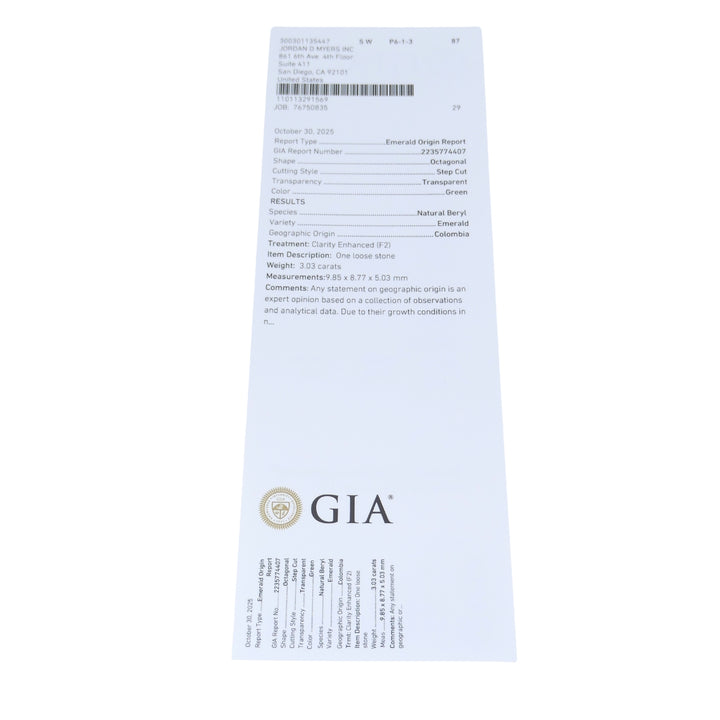 Colombian Emerald Engagement Ring GIA Platinum Diamond