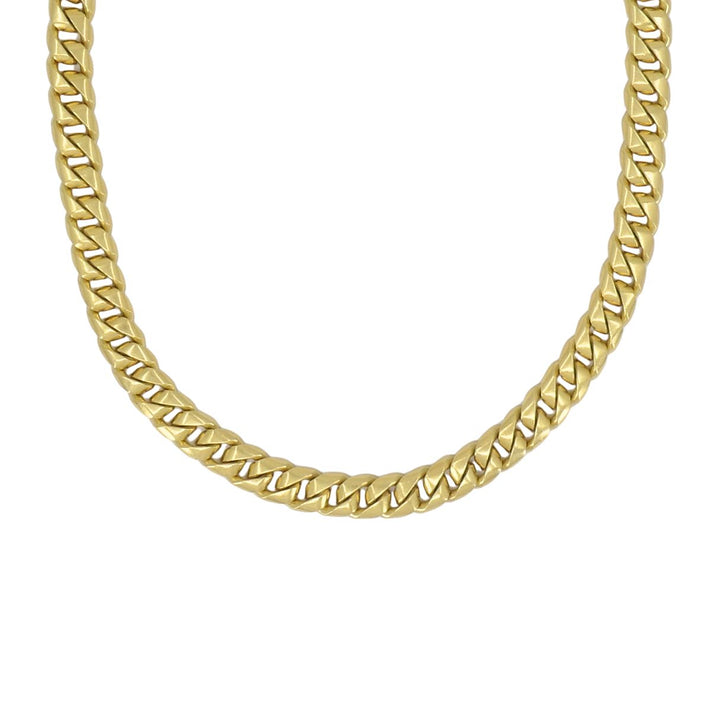 Vintage Bvlgari 18k Yellow Gold Heavy Curb Link Chain Bulgari Necklace