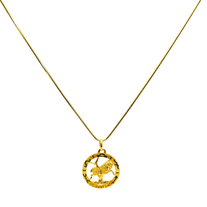 Aries Pendant Gold 18k Zodiac Jewelry 14k Necklace