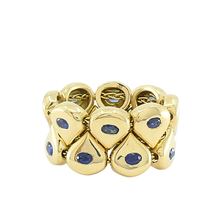 Chaumet Paris Tsouka 18k Gold Flexible Sapphire Teardrop Ring