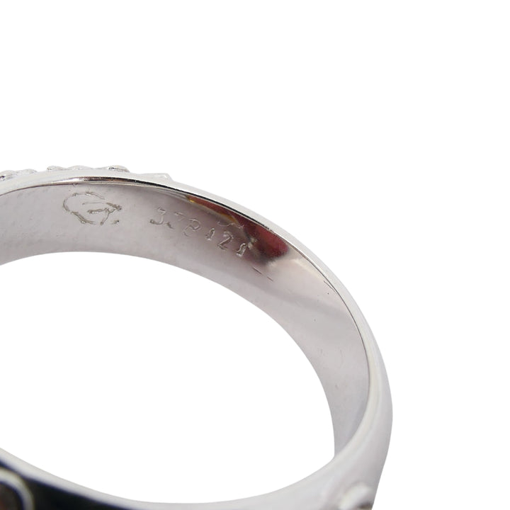 Carrera y Carrera 18k White Gold Double Ring Diamond Floral Design