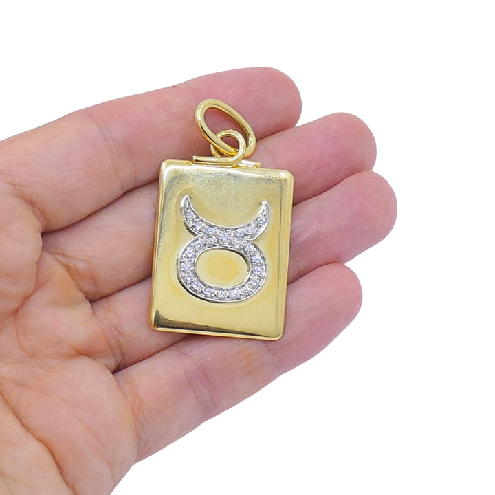 Pomellato 18k Gold Diamond Taurus Zodiac Pendant