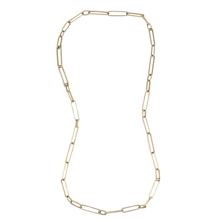 Pomellato 18k Rose Gold Open Rectangular Paperclip Link Necklace
