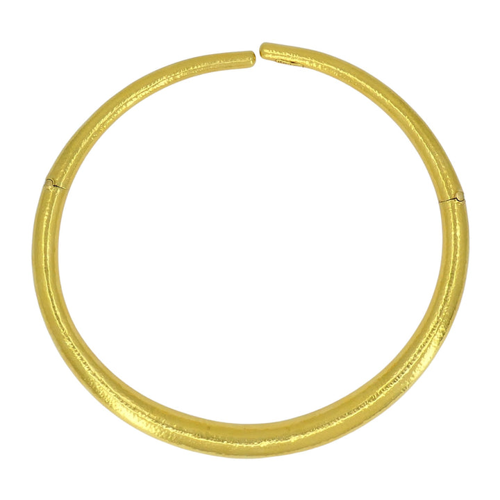 Vintage Greek 18k Hammered Gold Mechanical Collar Necklace