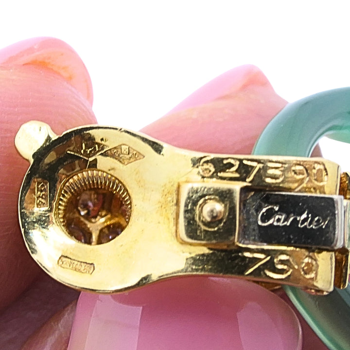 Cartier Paris Georges Lenfant Interchangeable 18k Gold Doorknocker Earrings