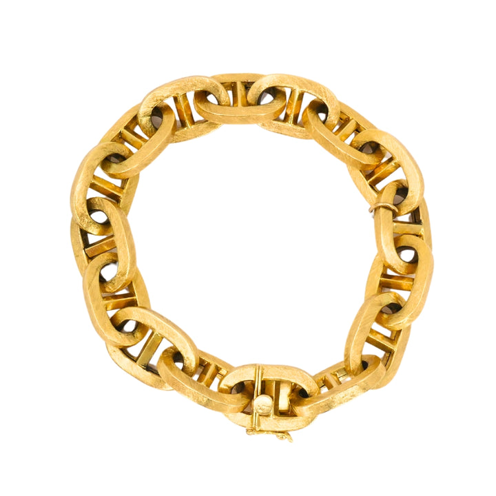 Vintage 18k Gold Mariner Link Bracelet