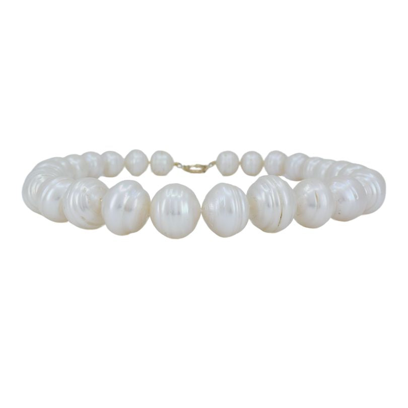Vintage 14k Gold Baroque Cultured Pearl Necklace
