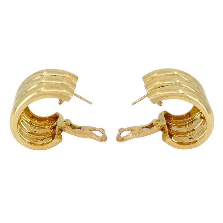 Vintage Cartier 18k Gold Hoop Earrings
