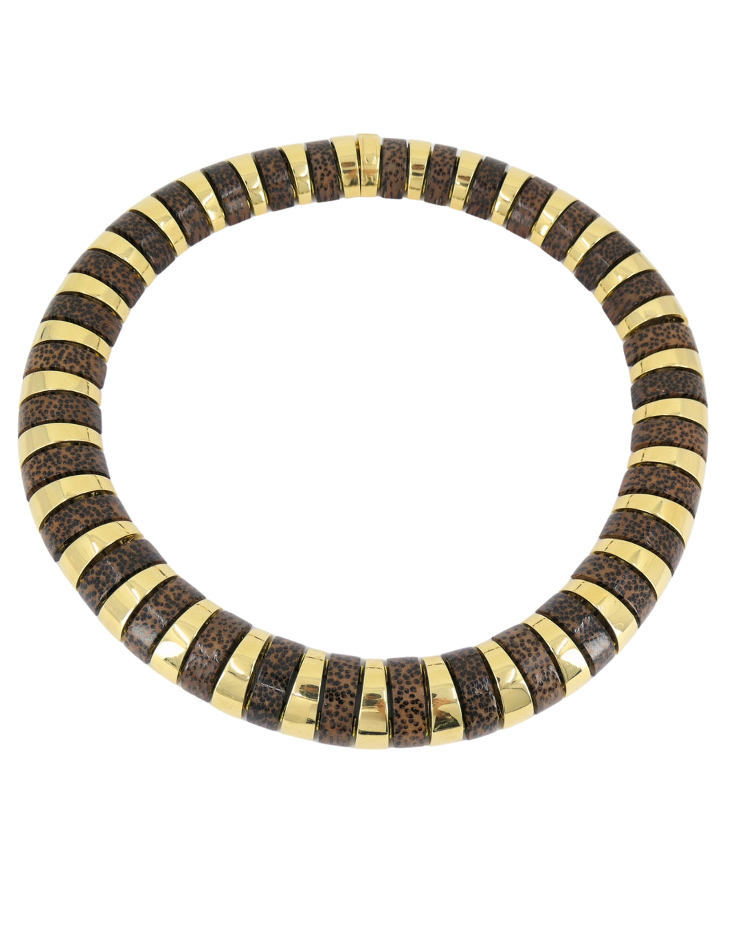 18k Gold Necklace Leopard Wood Attributed to Aletto Brothers