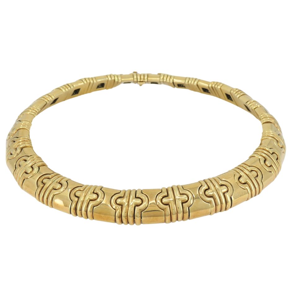 Vintage Bvlgari Bulgari 18k Gold Parentesi Necklace