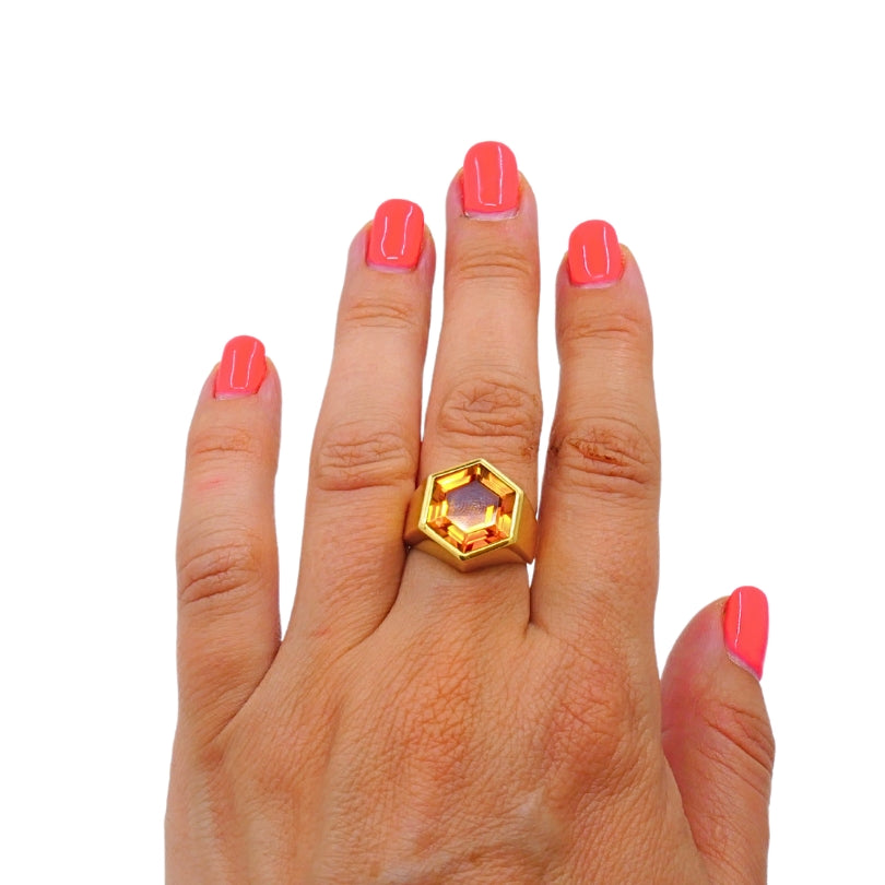 Paloma Picasso  Tiffany & Co. 18k Gold Citrine Ring