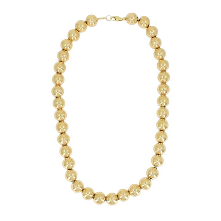 Vintage 14k Gold Ball Bead Collar Necklace Circa 1990s