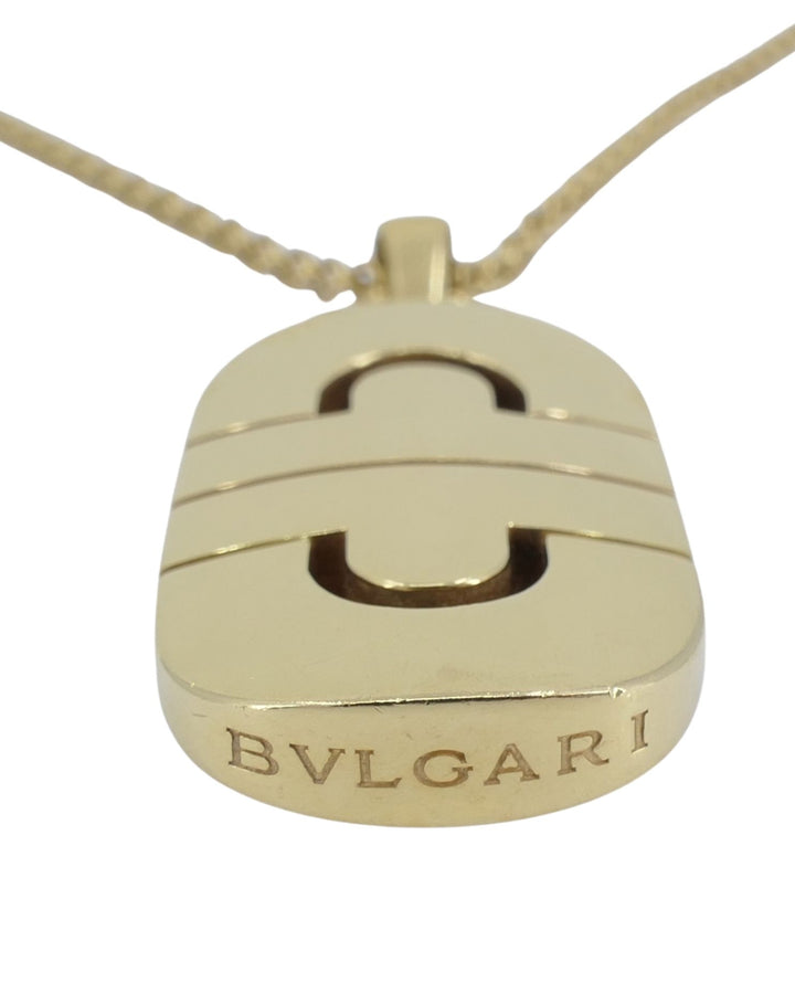Bvlgari Bulgari Parentesi Pendant 18k Gold Chain Adjustable Length Necklace