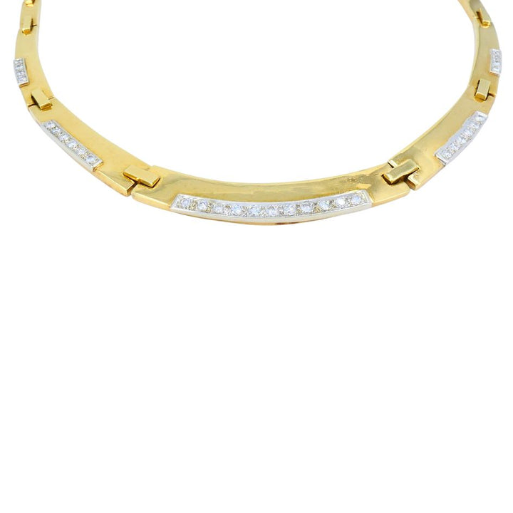 Vintage 14k Two-tone Gold Diamond Necklace