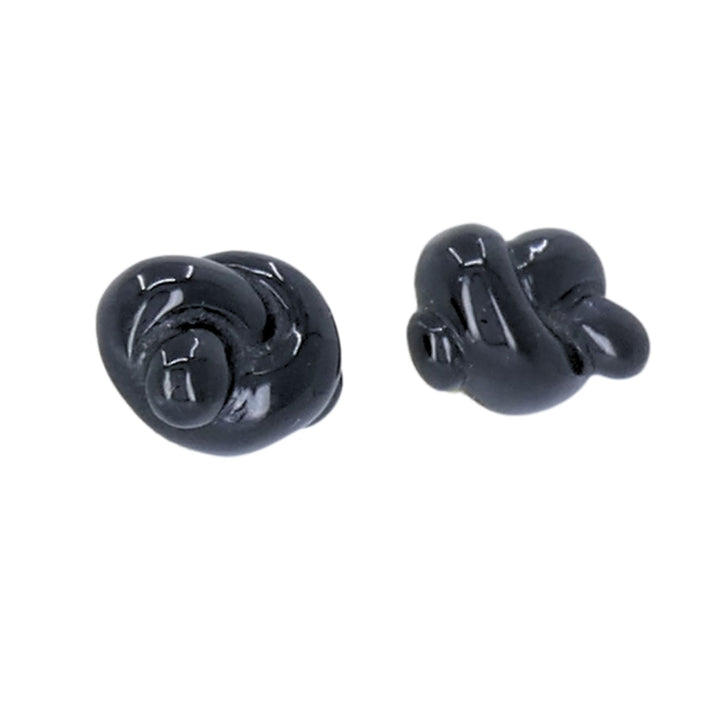 Tiffany & Co. Angela Cummings 1979 18k Gold Black Onyx Knot Vintage Earrings