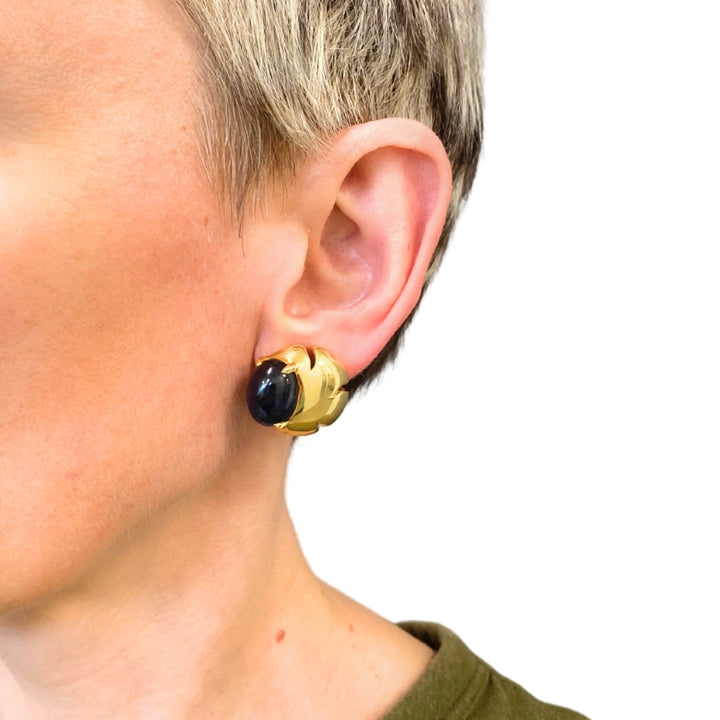 Seaman Schepps Earrings 18k Gold Gemstone