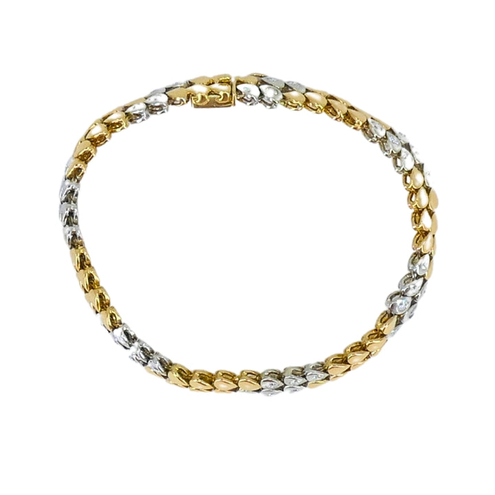 Van Cleef & Arpels Bezel Set Diamond Bracelet 18k Gold