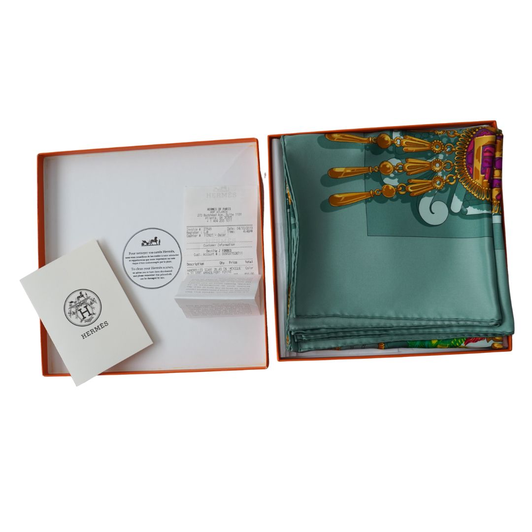 Hermès Paris 'Mexique' Silk Scarf by Caty Latham