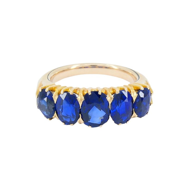 Victorian 14k Gold Burma Sapphire Ring