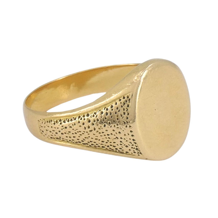 Vintage 18k Gold Un-engraved Signet Ring