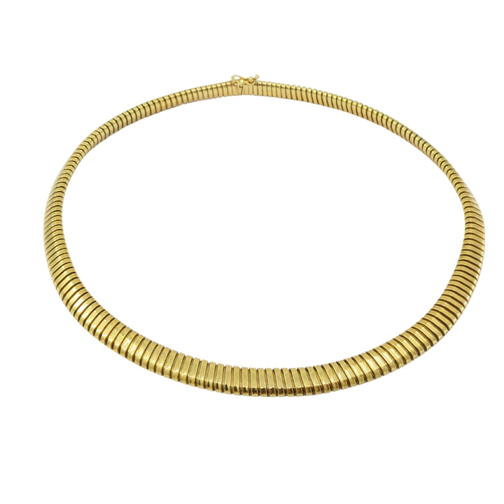 Vintage Tubogas Necklace 18k Gold Estate Jewelry