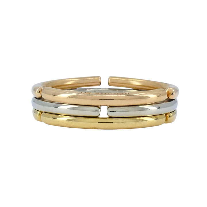 Bvlgari 18k Tri-tone Gold Collapsible Ring
