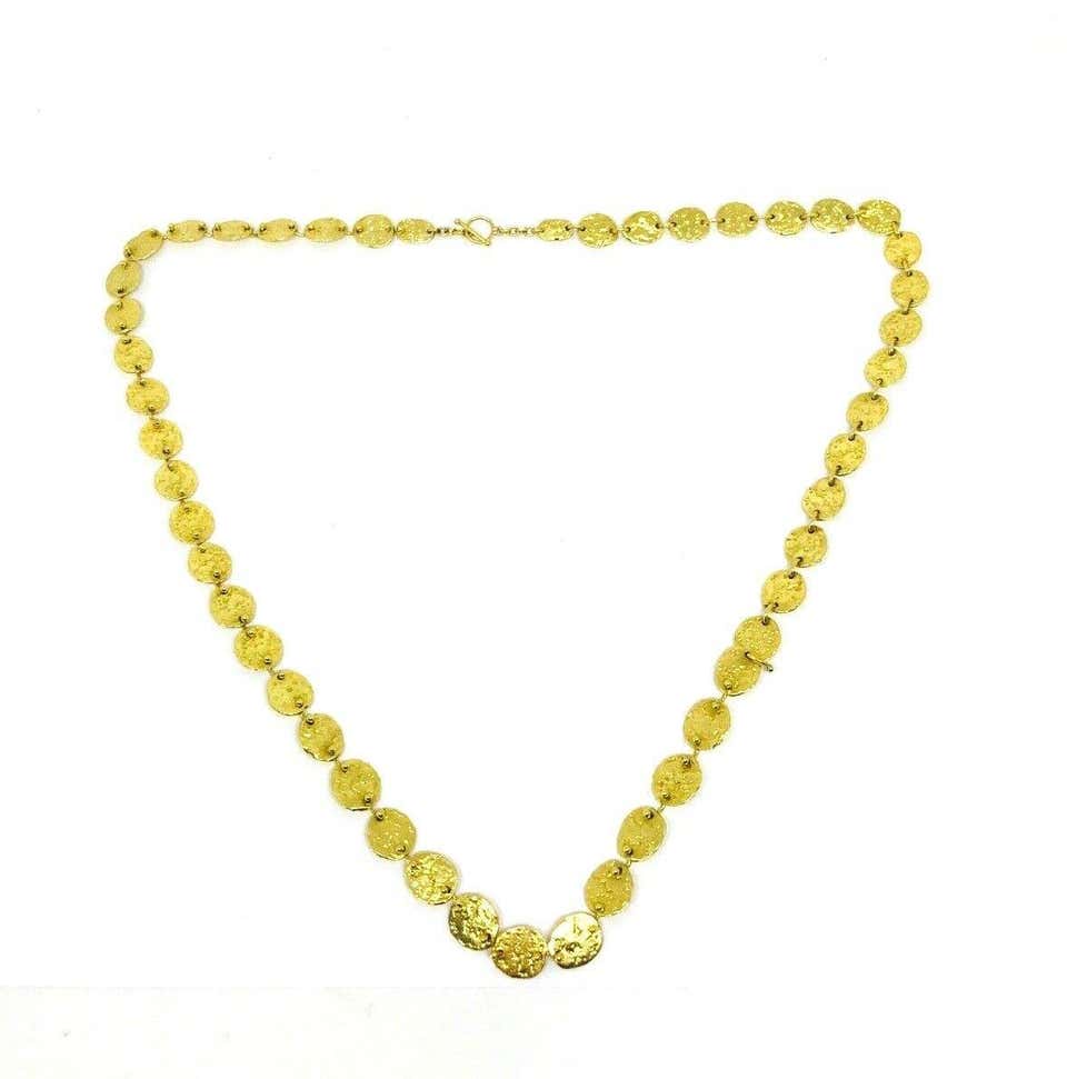 Jennifer Meyer Hammered 18k Yellow Gold Necklace