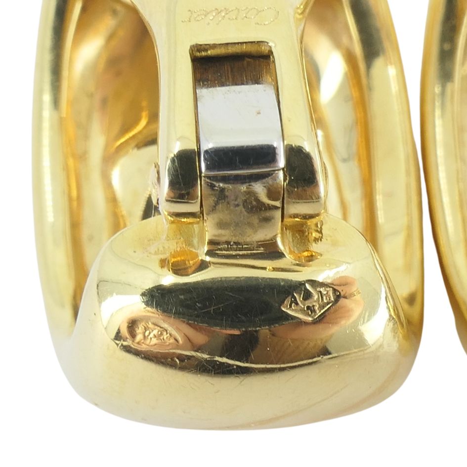 Vintage Cartier 18k Gold Nouvelle Vague Earrings