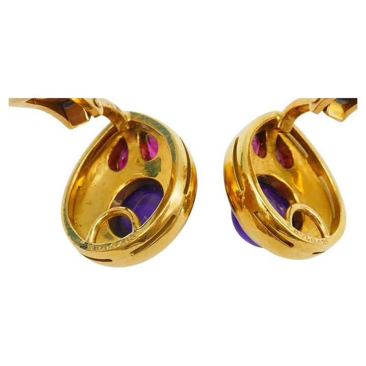 Bulgari Gold Earrings Gemstone