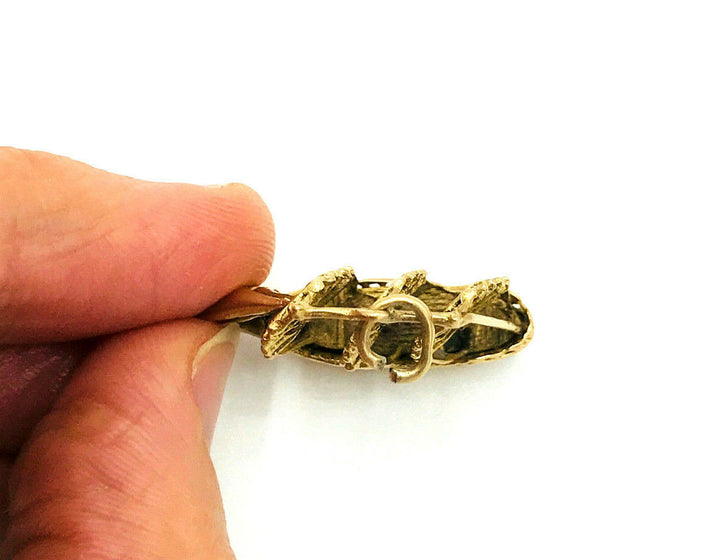 Vintage 14k Yellow Gold Ship Caravel Charm Pendant