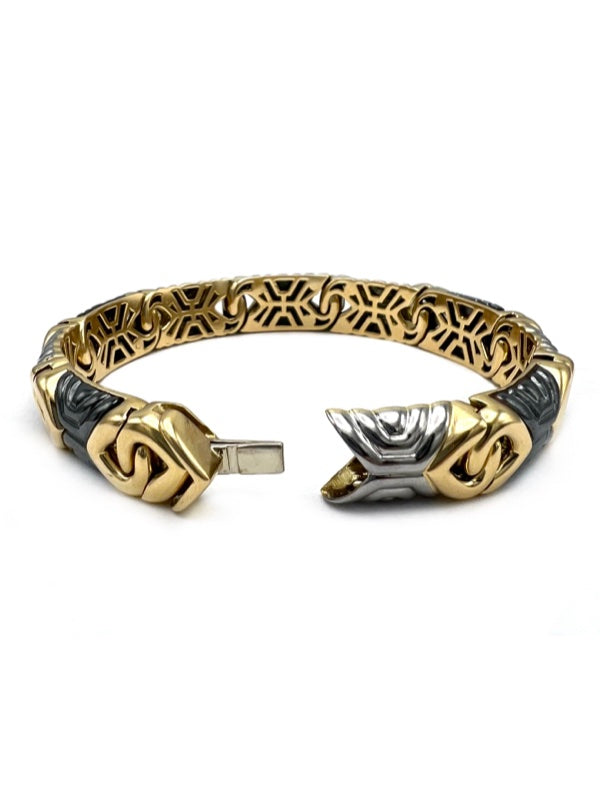 Bulgari Parentesi Bracelet Yellow Gold Hematite