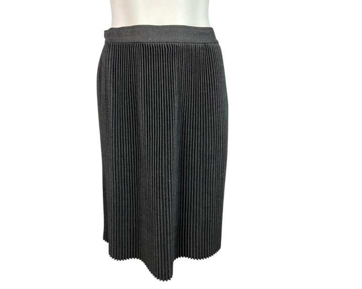 Valentino Boutique Pleated Midi Skirt, Grey Size 12