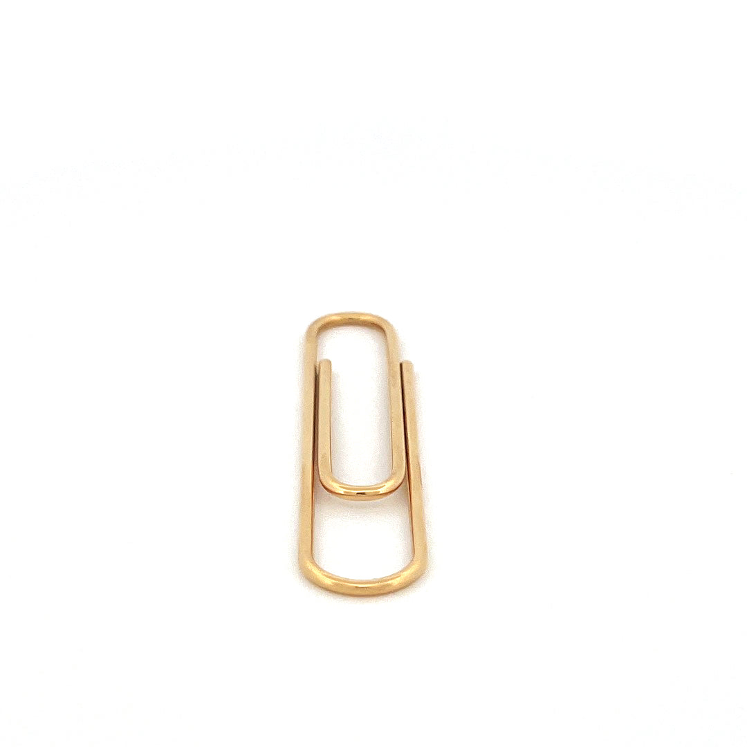 Tiffany & Co. Gold Paper Clip Bookmark Pendant