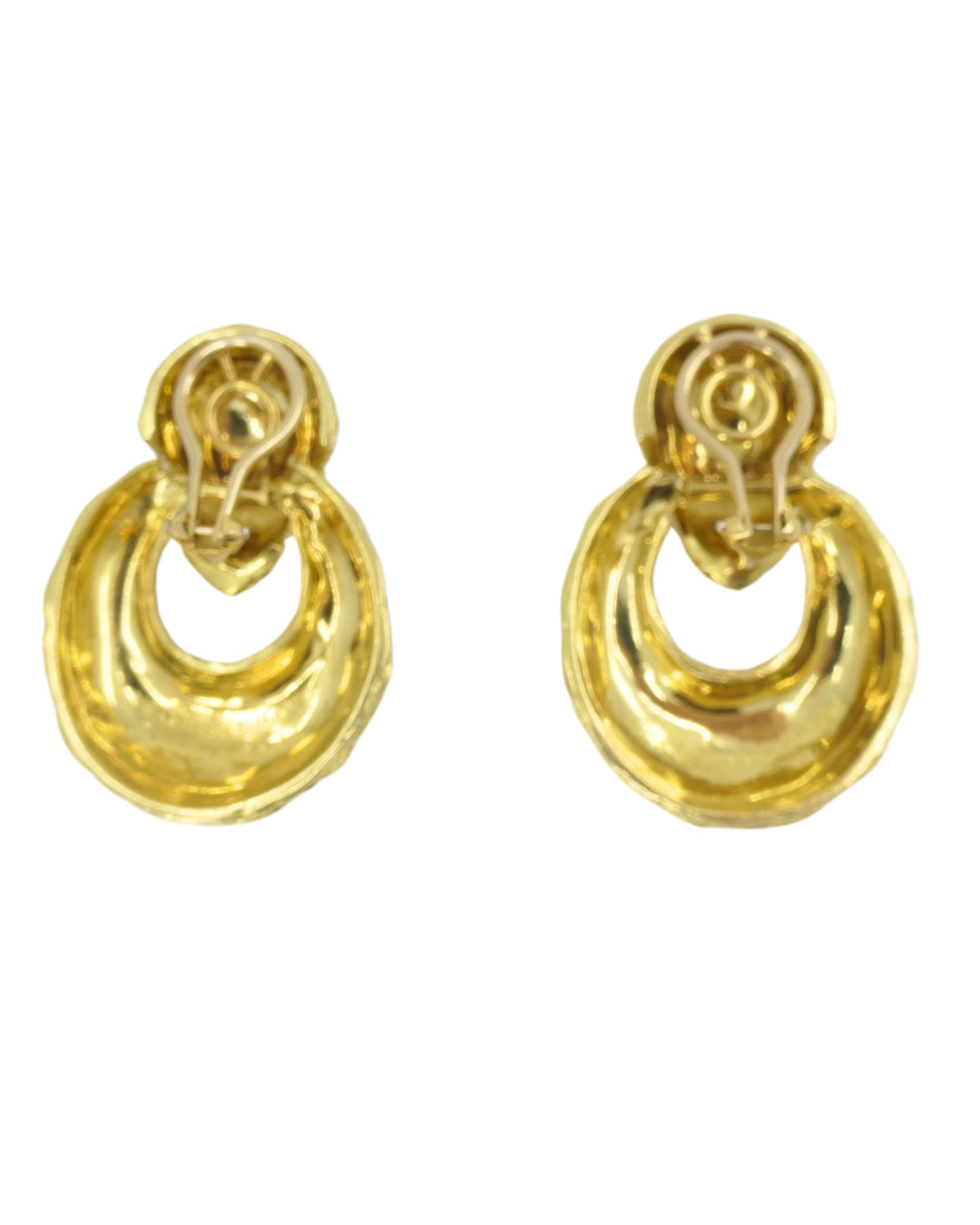 Vintage Van Cleef & Arpels Door Knocker Earrings 18k Gold