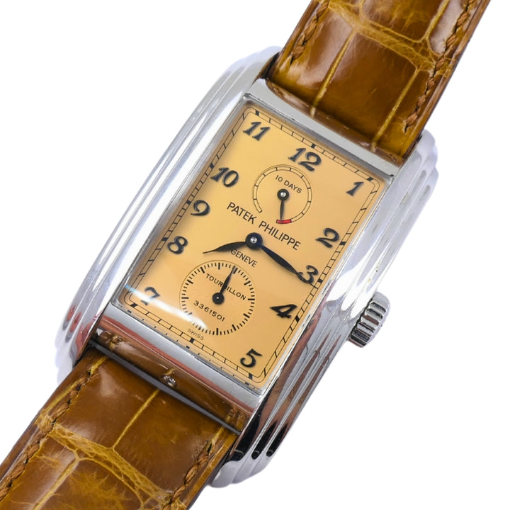 Patek Philippe 5101P 10-Day Tourbillon Platinum Watch Original Strap