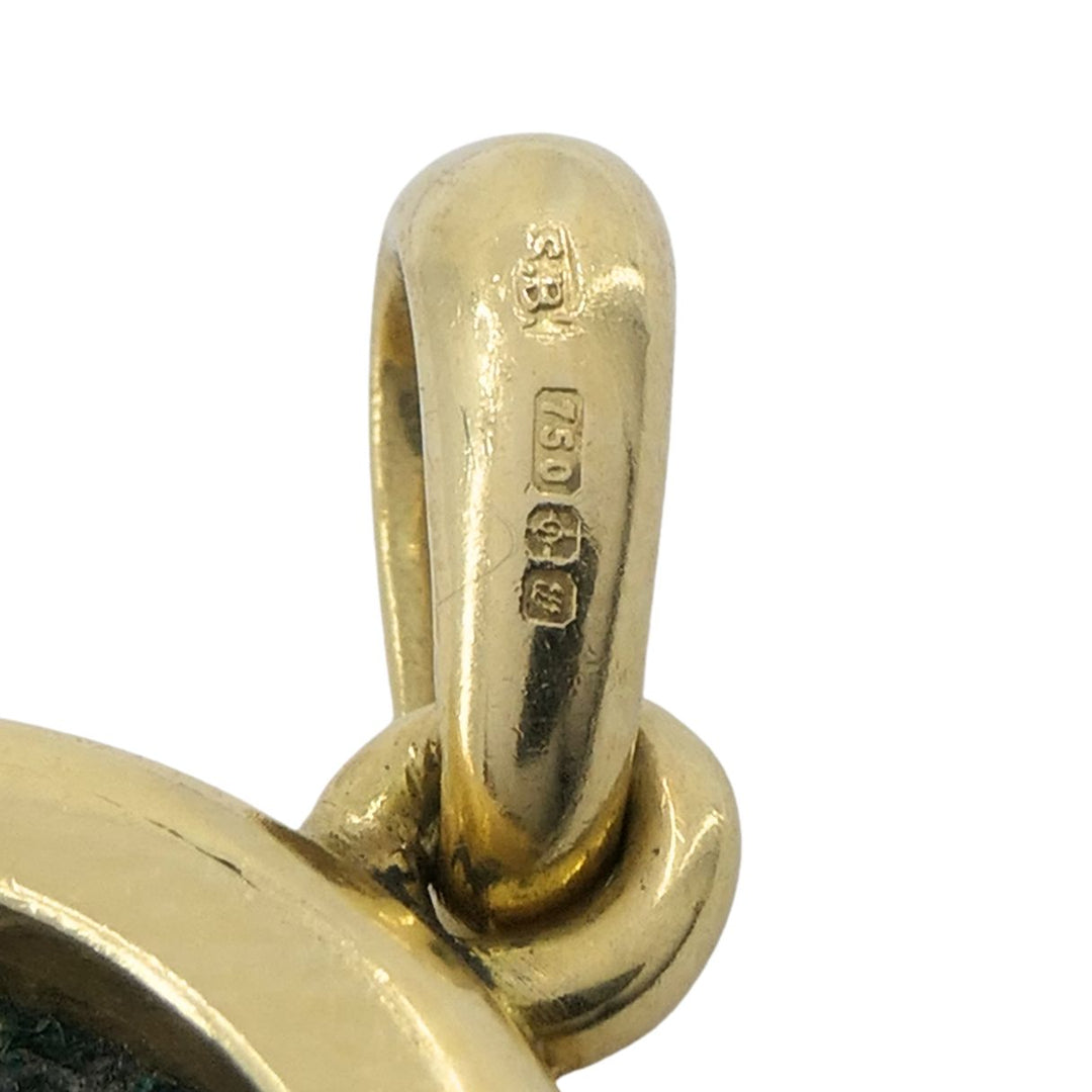 Vintage Bvlgari 18k Gold Ancient Coin Monete Bulgari Pendant