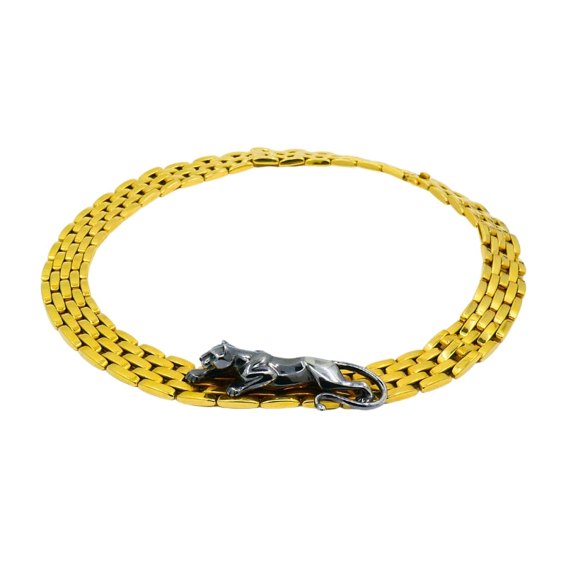 Vintage Cartier Panthere Necklace 18k Gold Estate Jewelry